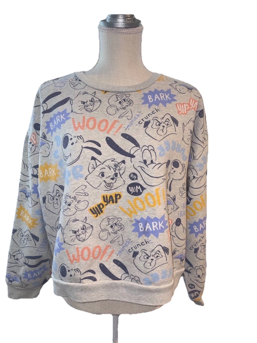 Disney Parks Critters Chaos Collection Allover Pullover Print Sweatshirt Size XL